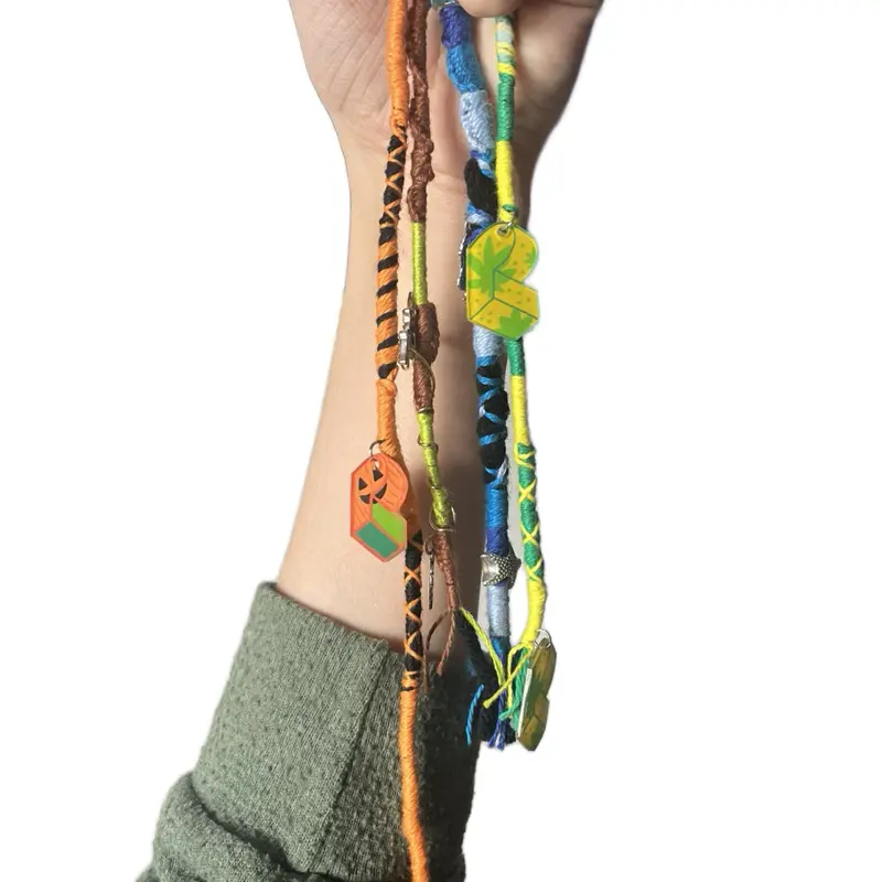 Reusable Hair Wraps with charms Can be EDM Festival themed, zodiac themed, magic themed, etc CUSTOM COLORS AND CHARM CHOISES AVAILABLE