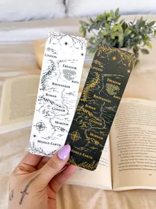 Lord of the Rings Bookmark | Not All Those Who Wander Are Lost | Middle Earth Map Bookmark | Fantasy Book Gift | LOTR Inspired Bookmark