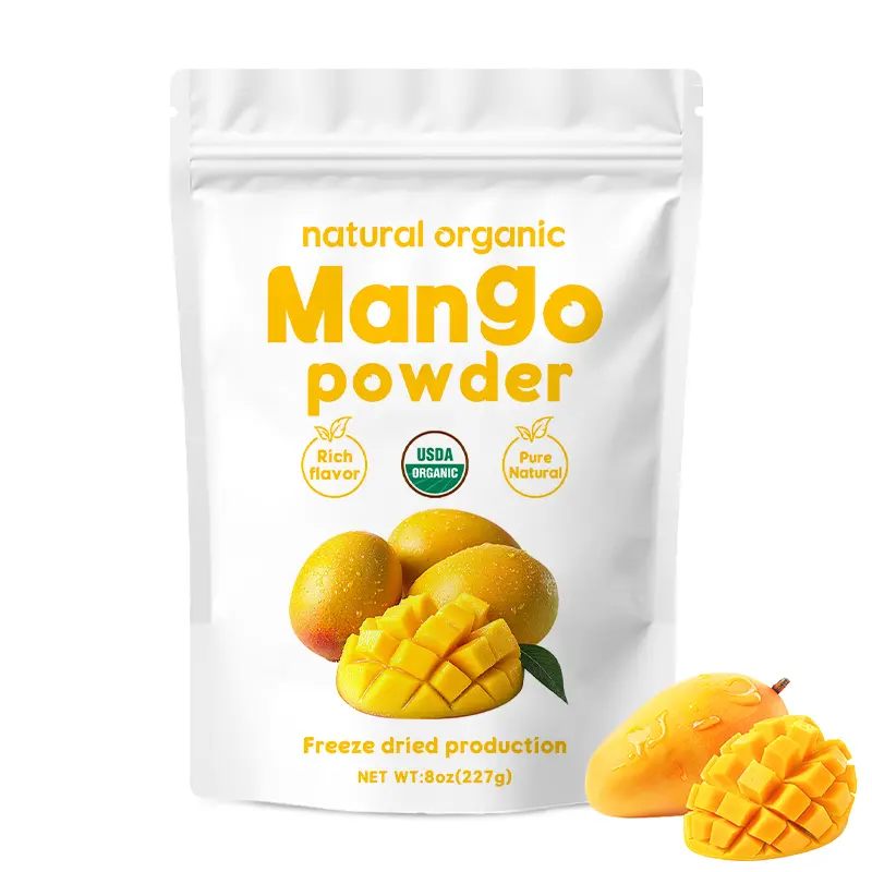 WACACEE Organic Certified Mango Juice Powder – Fresh Fruit Low-Temperature Extraction, Instant Dissolving Fruit Powder, No Sugar Added, Natural Fruit & Vegetable Drink Mix