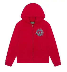 Denim Tears University Zip Hoodie SS25 Red - size M, L, XL, XXL