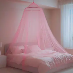 Canopy Bed Curtains for Girls, X-Large Princess Hanging Mosquito Net for Baby Crib, Twin to King Size Bed, Cute Bedroom Decor Mesh Netting Sides