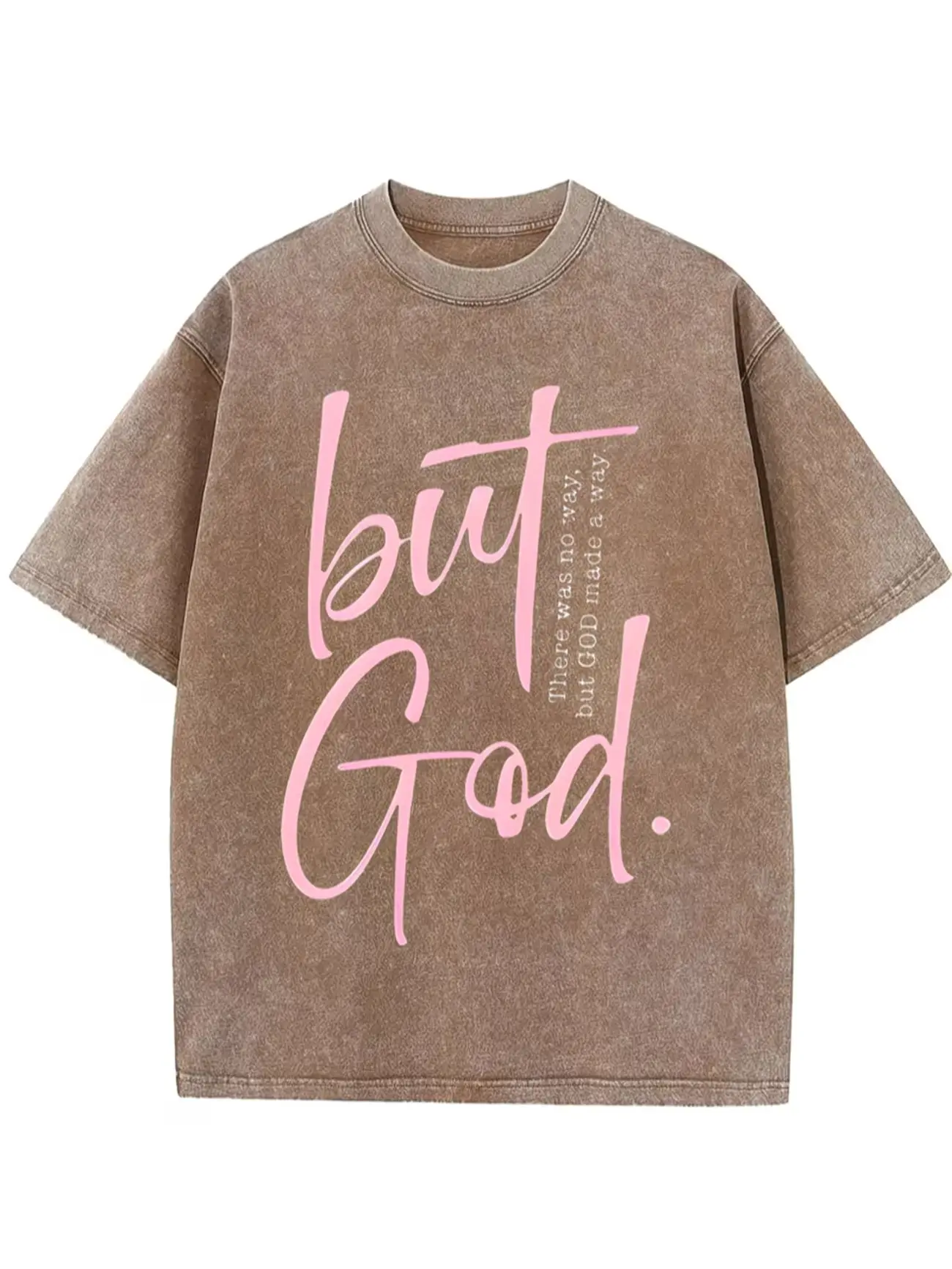 There is no other way for GREC, but God has created a path. Classic, retro, fashionable and casual novel, simple and multi-functional for all seasons. God will bless you with smooth sailing. GOD serrated letter pattern printed 230g washed cotton T-shirt.