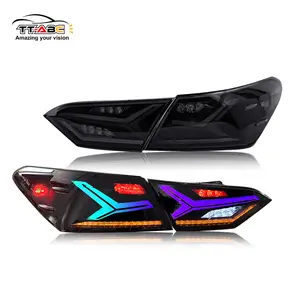 TT-ABC RGB Tail Lights For 2018-2024 Toyota Camry 8th Gen Rear Lamp Assembly