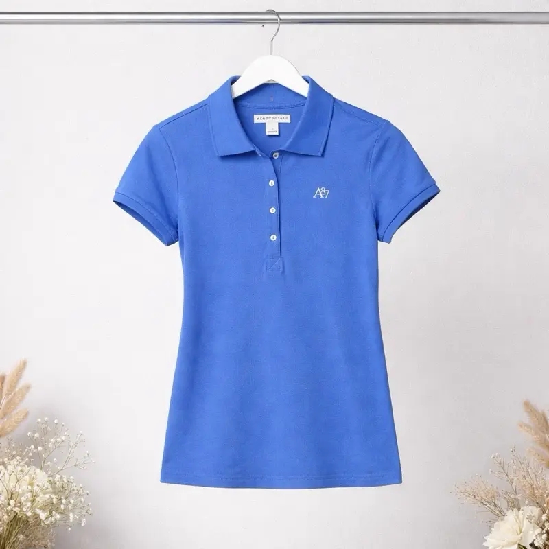 This Aeropostale A87 Piqué Polo is crafted from cotton pique fabric and features an embroidered "A87" logo on the chest