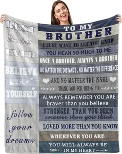 Gifts for Brother, for Adult Brother, Brother Adult Gifts, Big Brother Gifts for Boy, Birthday Gifts for Brother, Best Brother Gifts from Sister, Brother Blanket