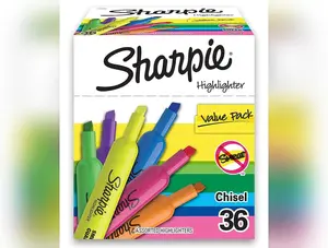 SHARPIE Tank Highlighters, Chisel Tip, Assorted Colors, Value Pack, 36-Count