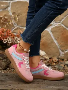 Vintage German Training Shoes with Leopard Stripe, Sweet Cool Style, Casual Textile Upper, Rubber Sole, All Seasons