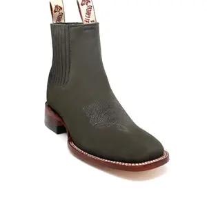 El Canelo Grey Suede Squared Toe Ankle Boots with Comfortable Fit and Stylish Design