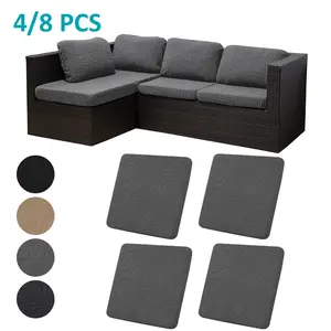 4/8 Piece Large Leaf Knitted Jacquard Outdoor Patio Sofa Cushion Covers, Elastic Jacquard, Detachable, Home Sofa Dust Protection