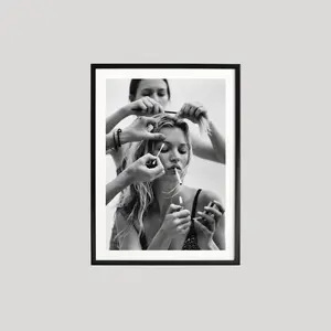 Kate Mosss Getting Ready, Black and White Photography Print, Fashion Wall Art, Fine Art Poster, Editorial Style Decor, Museum Quality Print,Prints No Framed
