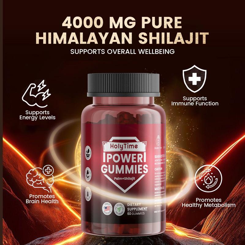 HolyTime Shilajit Gummies 4000 mg | Black Friday & Cyber Monday BFCM Deal | Limited Edition|5-Bottle|Made in USA