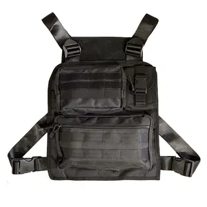 Men's Outdoor Chest Bag Lightweight Running Vest Multi-Pocket Edc Pack for Hiking & Cycling, Durable & Versatile Design