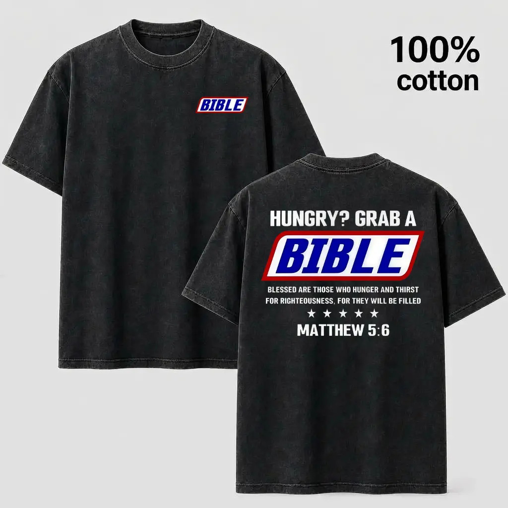 Casual Cotton Graphic Tshirt for Men, Short-Sleeve Crew Neck Shirt with a Christian Faith Novelty Design, Top