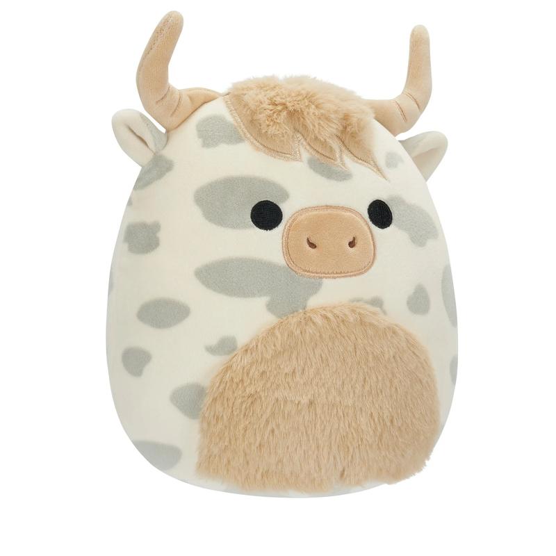 Cuddly Spotted Highland Cow Squish Toy