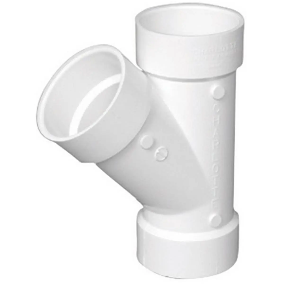 212 MAIN Charlotte PVC006001000HA PVC Water Pipe - 2 in. Schedule 40 45-Degree Hub Ends Wye Pipe, Fits PVC Household Appliance Parts, for Drain, Vent
