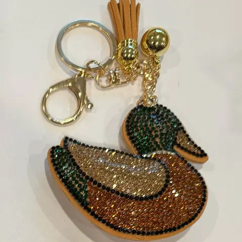 LGS Charms - Birds - Rhinestone Keychain Fashion Accessory with Tassel