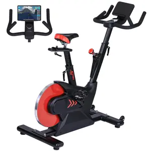 【GARVEE】Electromagnetic Indoor Cycling Bike for Home with App Integration, Magnetic Stationary Bike Featuring Shuttle Smart Knob, Rear Flywheel, Ipad Mount, and Seat Cushion for Comfortable Exercise
