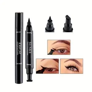 Double-Head Eyeliner Pen with Seal, Waterproof, Quick-Drying, Smudge-Proof, Long-Lasting, Fine Tip, Beginner-Friendly, Natural Finish, Black, Suitable for All Skin Tones, Eye Beauty, Tame Girls' Eye Makeup, 02 # eyeliners liquid eyeliner eyeliners