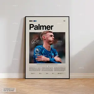 Cole Palmer Poster, Palmer Chelsea Print, Framed Cold Palmer Art, Chelsea Fan Gift Idea, Football Wall Decor, Chelsea Poster