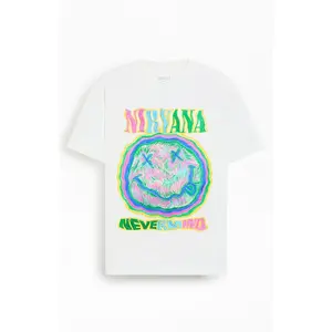 PacSun Men's Nirvana Smiley Face T-Shirt - Multicolor