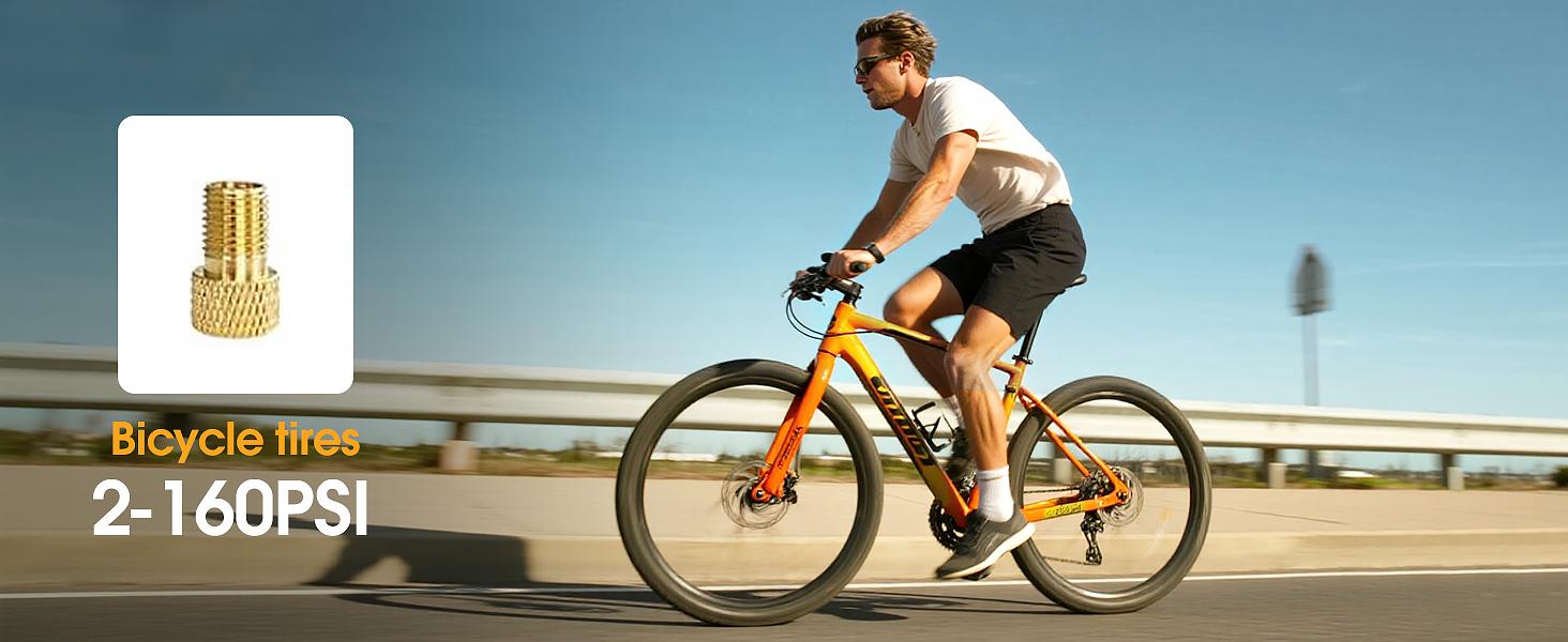 Portable Car Tire Inflator with Digital Gauge - 15000mAh Cordless Air Compressor | Fast Inflation Emergency Pump for Car Tires, Motorcycles & Bikes