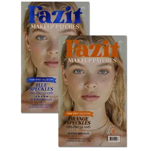 Blue + Orange Speckles Makeup Patches