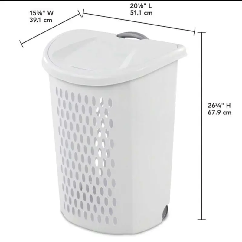 White Wheeled Laundry Hamper White Wheeled Laundry Hamper