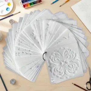 Laser Cut Mandala Stencil Set: Reusable DIY Painting Tools, High Precision Art Templates for Wall Wood Tile Fabric Transfer. Stress Relief Hand Painting, Multi-Scene Journal & Craft Decoration, Creative Handmade Supplies.