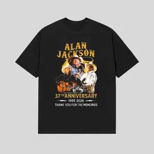 Alan Jackson 37th Anniversary Shirt – Vintage Country Music Graphic Shirt, 1989–2026 Tribute Shirt, Thank You For The Memories Gift, Men’s Tops