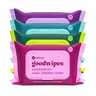 Goodwipes Variety Pack - Extra Large Flushable Wipes, 40% Larger Than Average, Plant-Based Fibers, Safe for Sewer & Septic Systems - 4 pack of 50ct