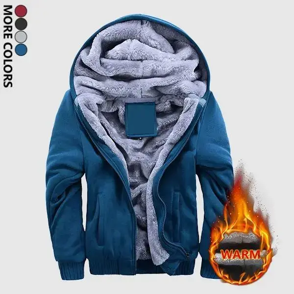 Men's Warm Fleece Hooded Jacket Thick Zip-Up Coat for Autumn and Winter thermal fleece with Adjustable Drawstrings and Pockets Customized Menswear Tops Casual Plain jackets zip jackets hoodie mens Men's Warm Fleece Hooded Jacket Thick Zip-Up Coat for Autumn and Winter thermal fleece with Adjustable Drawstrings and Pockets Customized Menswear Tops Casual Plain jackets zip jackets hoodie mens