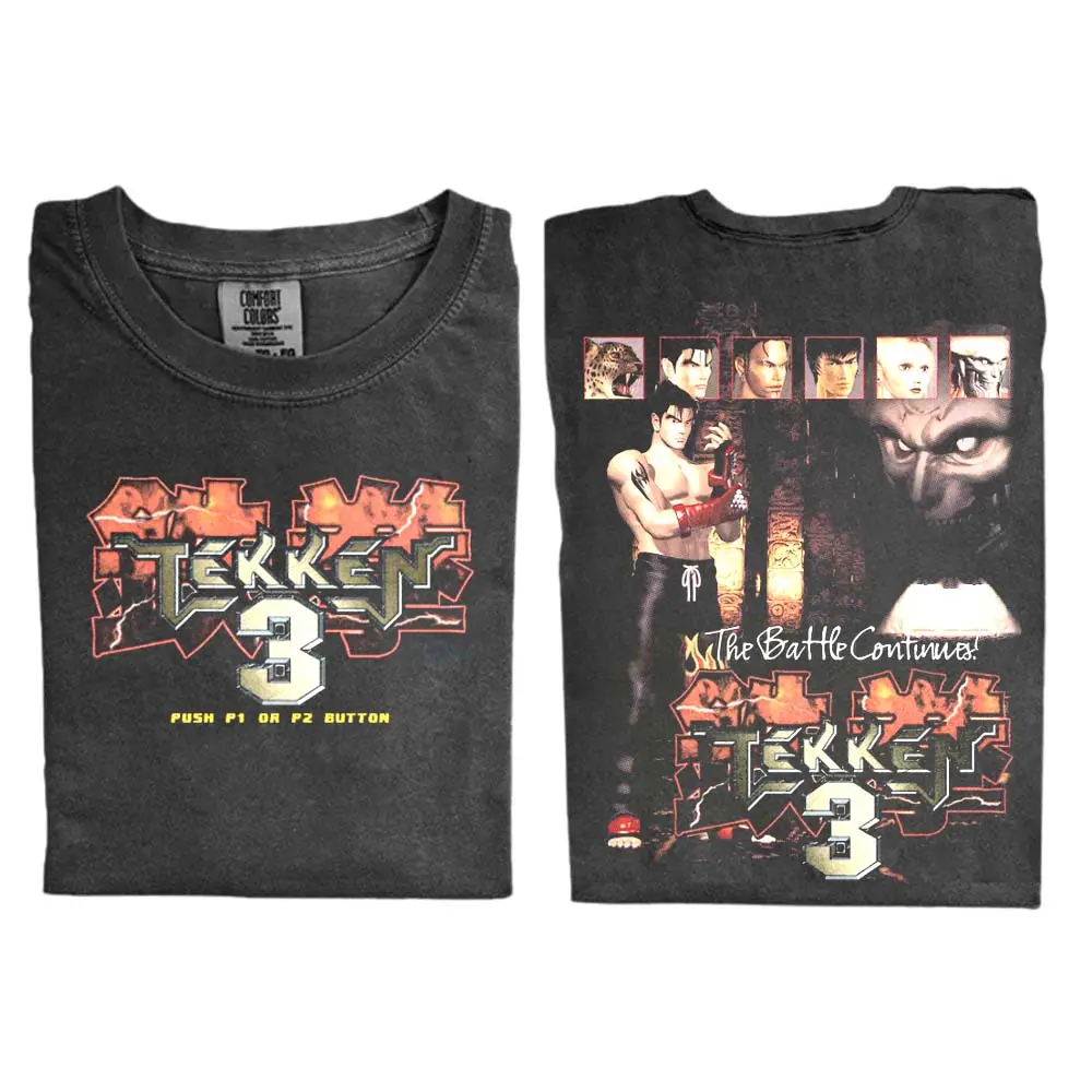 The Tekken 3 Comfort Color T-Shirt, Vintage Arcade Game Tee, Retro Fighting Game Shirt, Gamer Graphic T-Shirt, Gift for Men Women