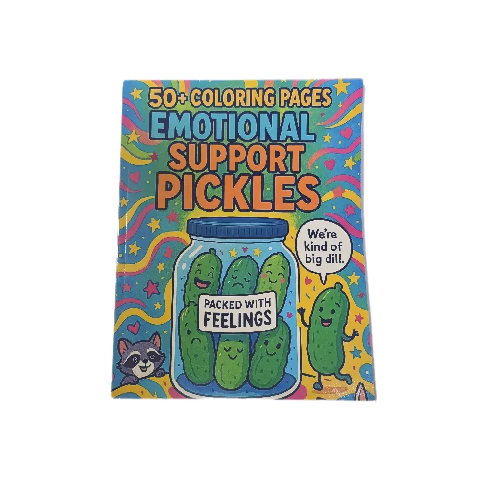 Emotional Support Pickles Coloring Book - 50+ Pages for Relaxation & Fun - Packed with Feelings Design
