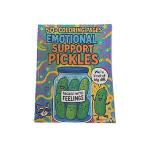 Emotional Support Pickles Coloring Book - 50+ Pages for Relaxation & Fun - Packed with Feelings Design