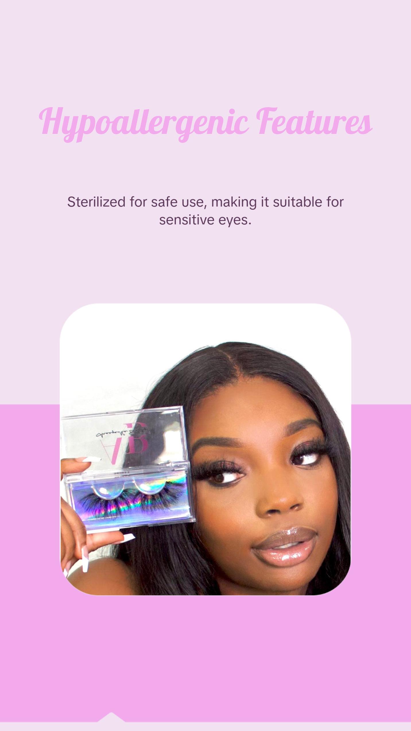 Fluff Puff Fluffy Mink Lash + Mini Essentials Kit - 15-25mm Real Mink Lashes