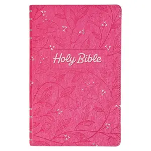 Bible King James Version Gift Edition Bible Pearlized Cherry Pink Faux Leather King James Version Gift Edition Bible (Font: 8-point) (No Bible Tabs)