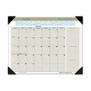 212 MAIN Executive Series Monthly Planner Calendar - 1PPM, 17in.x22in., Full-Year Reference, 1-Page Per Month, Ruled Grid, One Page