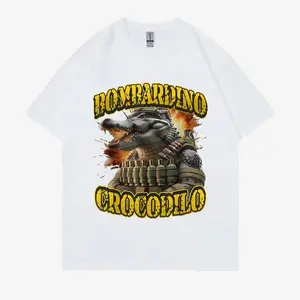 Youth and adult Bombardiro Crocodilo Graphic Tshirt Italian Brainrot Funny Tshirt Men Women Casual Joke Humor