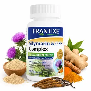 FRANTIXE Liver Support Supplement with Milk Thistle NAC ALA & Turmeric for Detox Cleanse Digestive Health Hormone Balance 60 Capsules