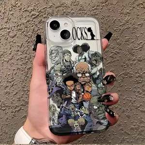 Phone Case - The Boondocks Youth Classic Cool Anime Character Fashion Illustration Phone Case Is Suitable for Iphone 17, 16E, 16, 15, 14, 13, 12, 11 Pro Max Mini Air XR XS X 7 8 Plus, Featuring Shock-Absorbing Soft TPU Back Cover