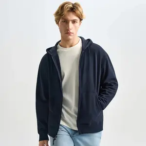 MegaT shop Unisex Terry Zip-Up Hoodie Midweight French Terry 10.6 oz Cotton Blend Full Zip Sweatshirt 812 Cloud-soft Material Ultra-soft Skin-friendly Menswear - Nylon, Man