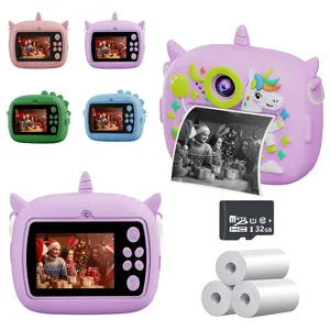 Instant Print Camera for Girls Ages 3-13, Digital Camera with Photo Printing, Perfect Christmas and Birthday Gift, Portable Camera