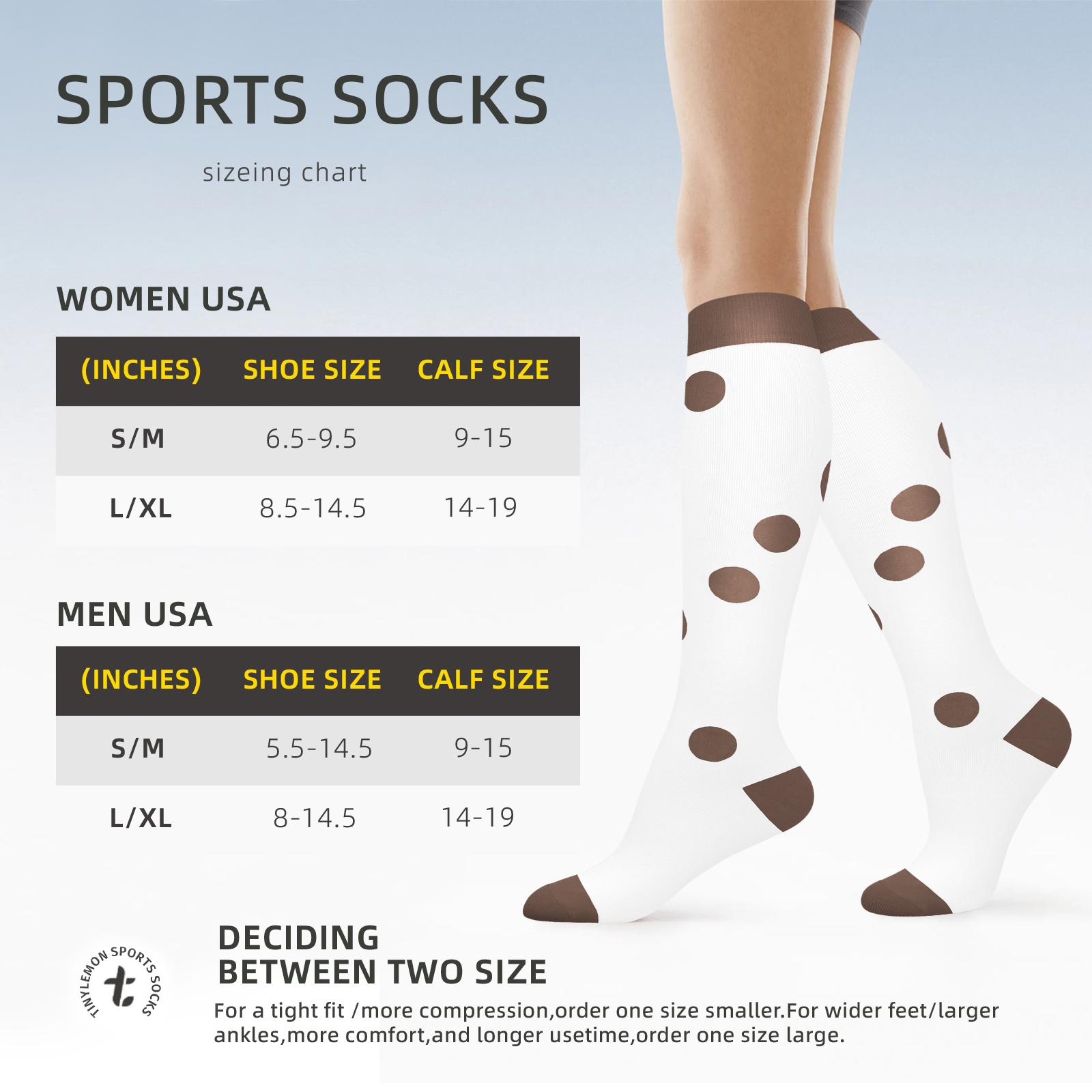 Tinylemon  6 pairs Compression Sports Socks for Women's Knee High Socks - Lightweight Fabric, Comfortable Fit, Ideal for Athletic and Running Activities - Womenswear