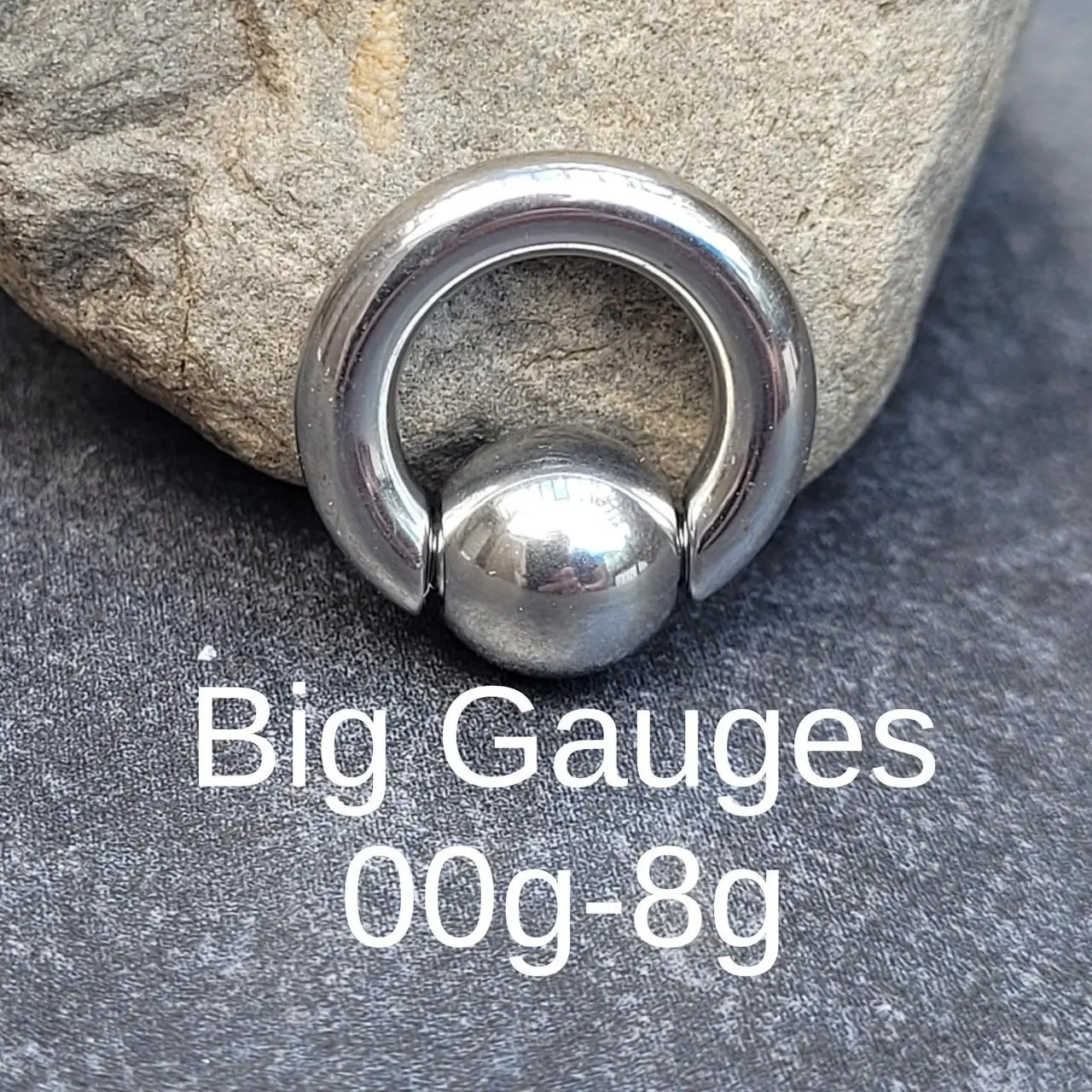 Silver 316L Surgical Steel Spring Loaded Captive Bead Ring Septum Ear Plug Horseshoes Gauges 00g 0g 2g 4g 6g 8g big nose stretched heavy cbr