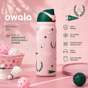 2026 OWALA Pickle Ball Water Bottle 32oz Limited Edition Leak-Proof Stainless Steel Insulated Tumbler, TikTok Viral Gift for Women, Girl
