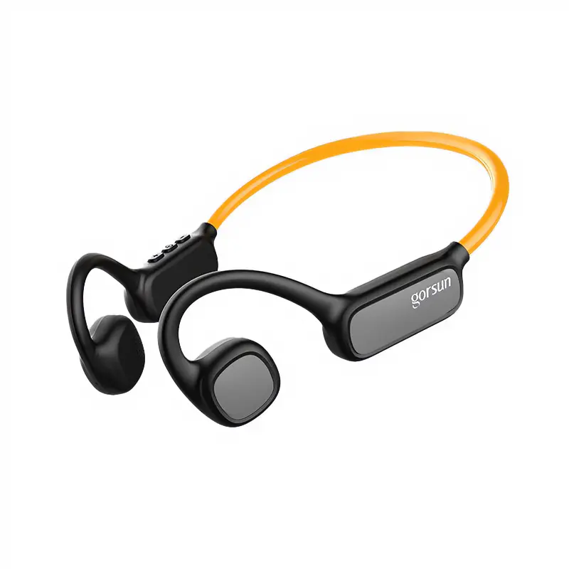 Open Ear Air Conduction Headphone - Wireless Bluetooth 5.3, Silicone Ear Hook, Waterproof, Stereo Audio, Safety LED Light for Night Running, Workout