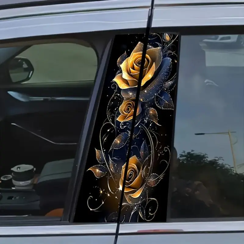 Rose Pattern Car Sticker, Waterproof & Anti-scratch Car Decal, Decal For Cars, Car Exterior Decoration Accessories for Car, Laptop, Helmet, Motorcycle & Refrigerator, Automotive Accessories