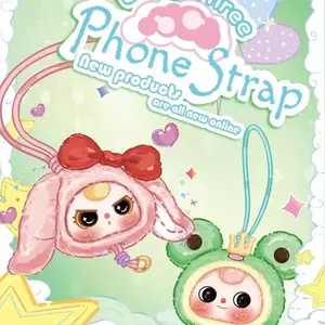 Baby Three-Hair Plush Phone Strap Charm