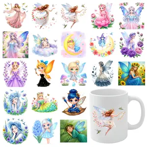 21 Pcs Fairy Magic UV DTF Stickers for 16 oz Tumbler Cups Decoration UV DTF Transfer Stickers for Glass Cups UV DTF Stickers Transfer Sticker Decal clock