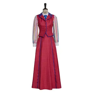 Red Dress Musical Theatre Costume Halloween Outfit Suit